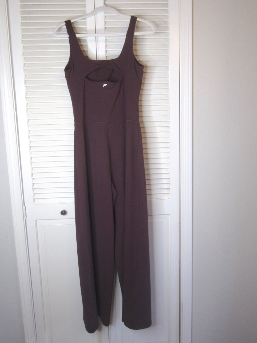 Fabletics PureLuxe Wide-Leg Jumpsuit in Oxblood - Size Medium Short - Picture 5 of 8